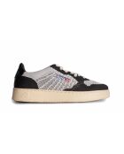 Lage sneakers van Ease Knit in tweekleurig ivoor en zwart gaas