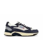 Hyperway Low-Top-Sneaker aus Veloursleder und zweifarbigem Mesh in Spaceblau und Silber