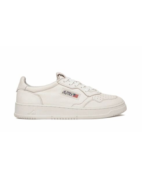 Lage sneakers van wit geitenleer van Medalist