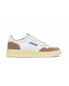Lage sneakers van Medalist in zacht leer en wit suède en antilope