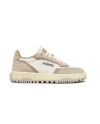 Low-top sneakers van Medalist in zacht leer en wit suède en damp