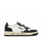 Lage sneakers van Medalist Match in tweekleurig wit en zwart leer
