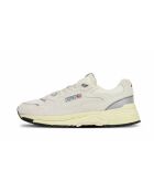 Hyperway Low-Top-Sneaker für Damen aus weißem und silbernem Veloursleder und Mesh