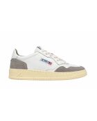 Low-Top-Sneaker Medalist aus weichem Leder und weißem Veloursleder und Vapor