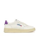 Low-Top-Sneaker Medalist aus weißem Leder und Dewberry
