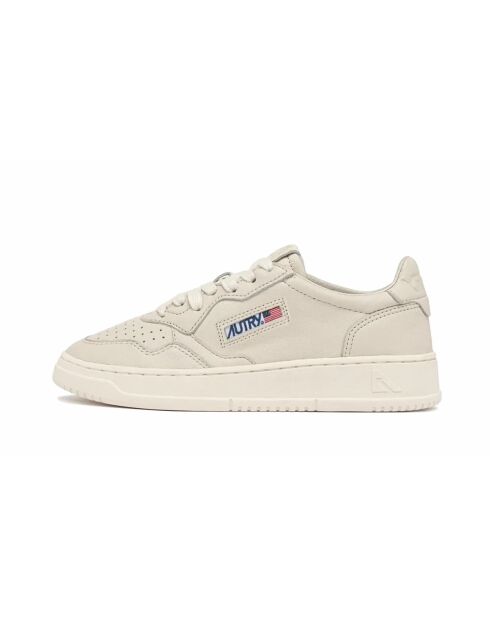 Low-Top-Sneaker Medalist aus weißem Nappaleder