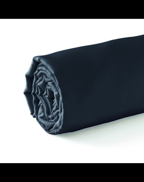 Drap-housse satin de coton gris 03