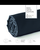 Drap-housse satin de coton gris 03