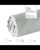 Lenzuolo con angoli elasticizzati in cotone satinato Uni taupe 05