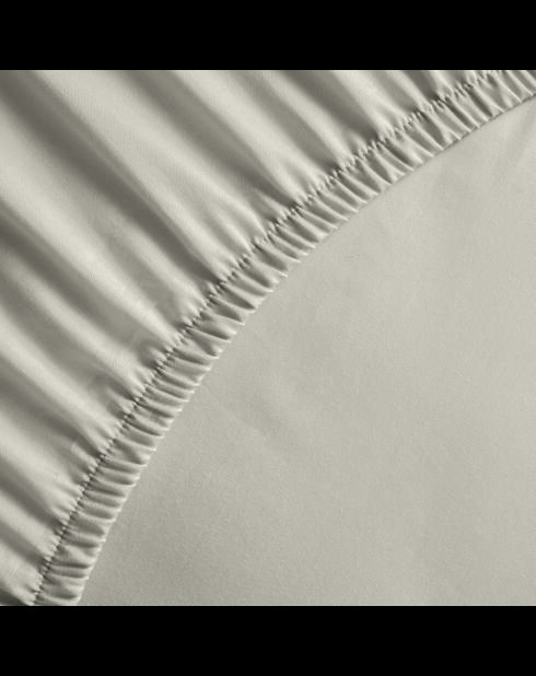 Drap-housse satin de coton Uni taupe 01