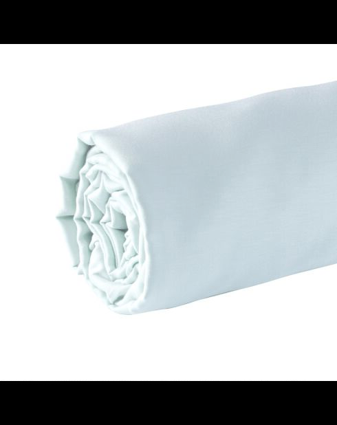Drap-housse satin de coton Uni blanc 01