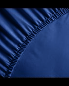 Drap-housse satin de coton Uni bleu 11