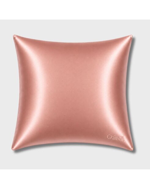 Federa quadrata in seta rosegold - 65x65 cm