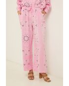 Roze katoenen broek Éva