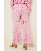 Roze katoenen broek Éva