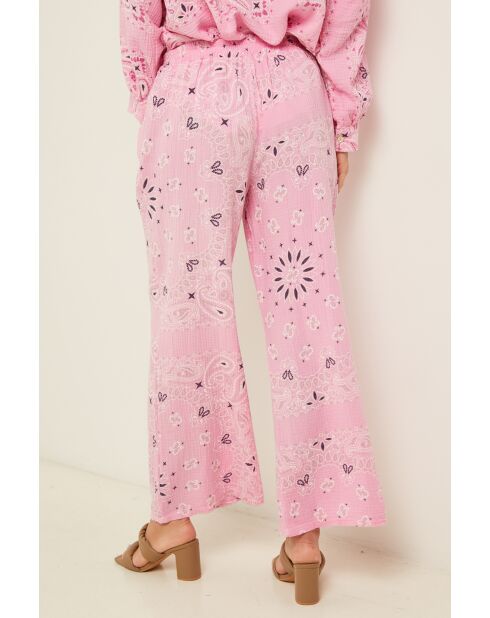 Roze katoenen broek Éva