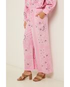 Roze katoenen broek Éva