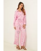 Roze katoenen broek Éva