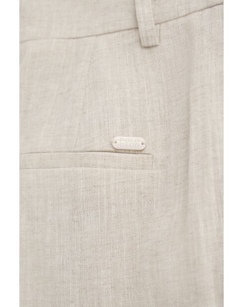 Ecru broek van linnenmix Lisa