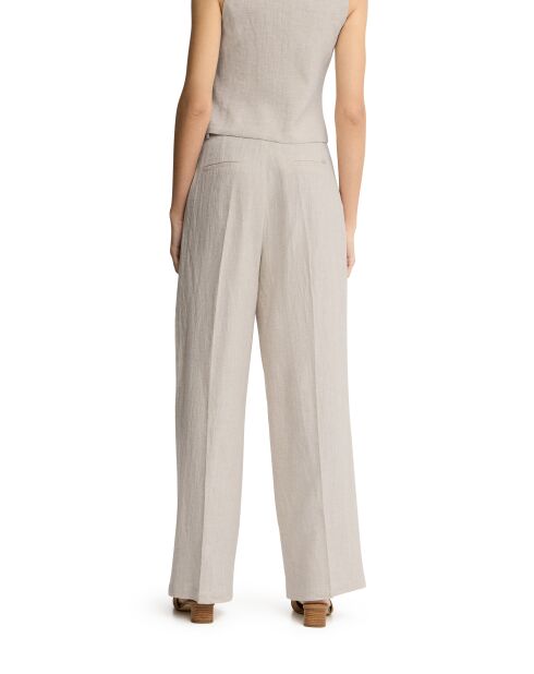 Ecru broek van linnenmix Lisa