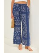 Marineblaue Baumwollhose Giulia