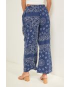 Marineblaue Baumwollhose Giulia