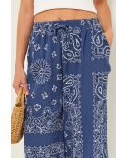 Marineblaue Baumwollhose Giulia