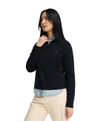 Felpa Hanaé in cotone blu