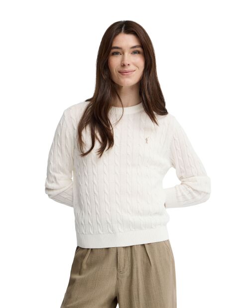 Felpa Giulia in cotone ecrù