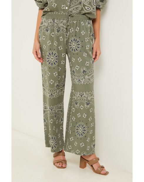 Khakifarbene Baumwollhose Jeanne