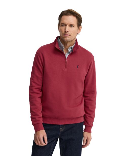Felpa Aurélien in cotone rosso bruciato