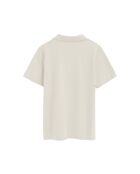 Brigitte kurzärmliges Poloshirt aus Baumwolle in Ecru
