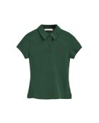 Aline flaschengrünes Kurzarm-Poloshirt aus Baumwolle