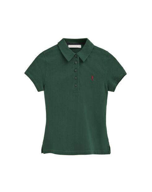 Polo à manches courtes en coton Aline bottle green