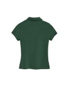 Aline flaschengrünes Kurzarm-Poloshirt aus Baumwolle
