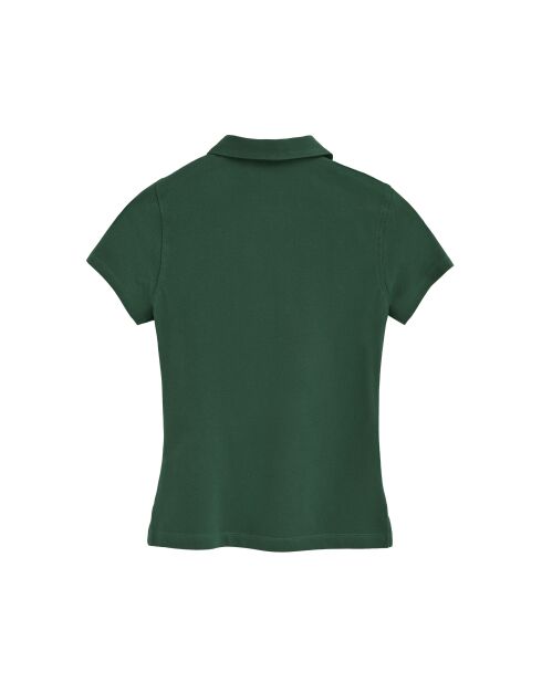 Polo à manches courtes en coton Aline bottle green