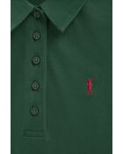 Aline flaschengrünes Kurzarm-Poloshirt aus Baumwolle
