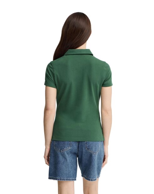 Polo à manches courtes en coton Aline bottle green