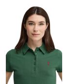 Aline flaschengrünes Kurzarm-Poloshirt aus Baumwolle