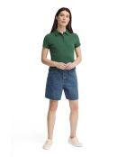 Aline flaschengrünes Kurzarm-Poloshirt aus Baumwolle