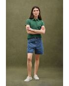 Aline flaschengrünes Kurzarm-Poloshirt aus Baumwolle