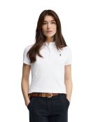 Alice weißes Kurzarm-Poloshirt aus Baumwolle