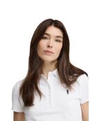 Alice weißes Kurzarm-Poloshirt aus Baumwolle