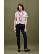 Alice weißes Kurzarm-Poloshirt aus Baumwolle