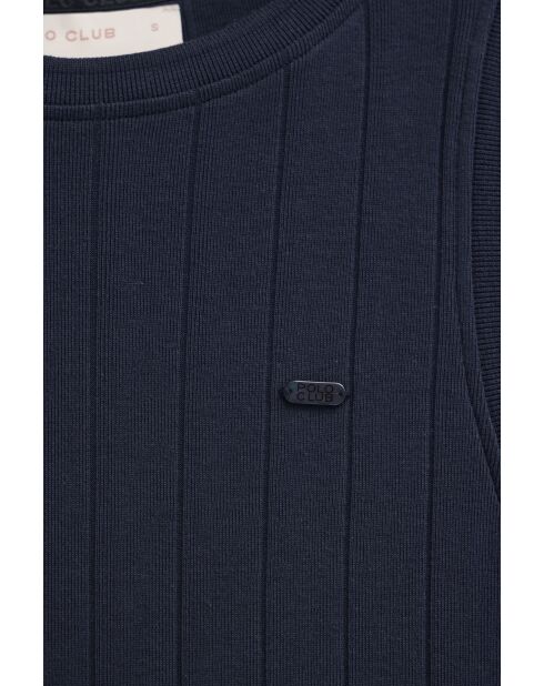Marineblaues Baumwollkleid Yasmine