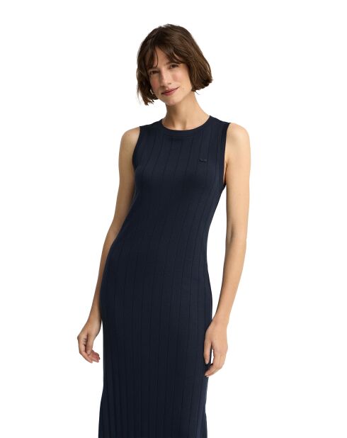 Marineblaues Baumwollkleid Yasmine