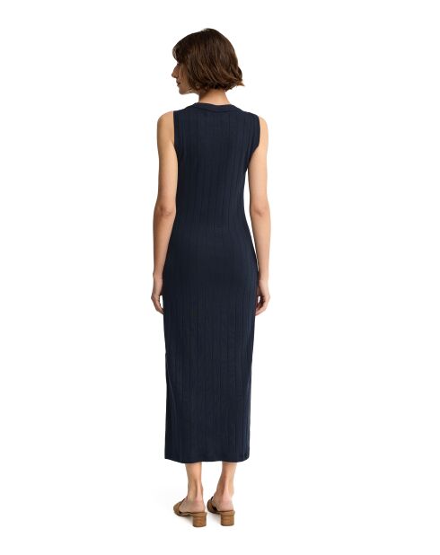 Marineblaues Baumwollkleid Yasmine