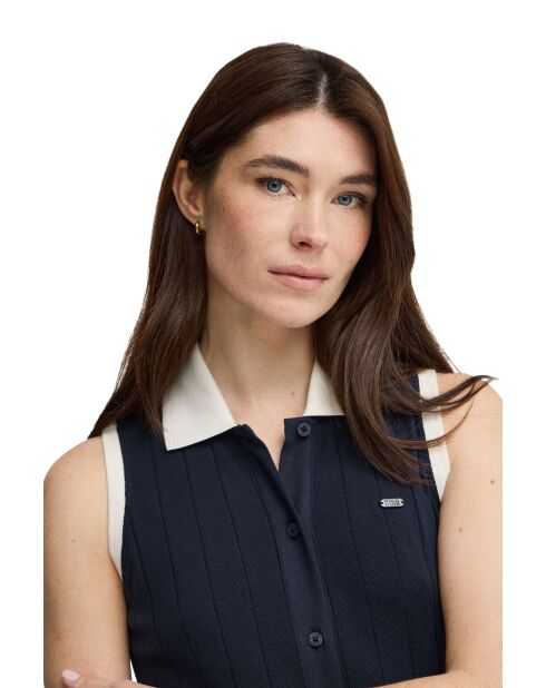 Marineblaues Baumwollkleid Anita