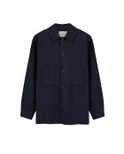 Giacca Sergio in misto lino blu