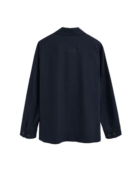 Giacca Sergio in misto lino blu